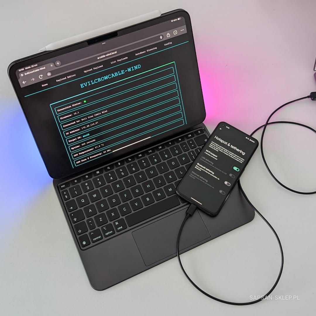 BadUSB Cable – Premium PenTest/Red-Team Accessory (USB-C, Micro USB)