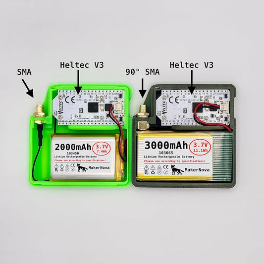 Unlimited Coverage Meshtastic Node – Pre-Configured LoRa WiFi + BLE ESP32 S3 Kit with 1100 mAh Battery & Case