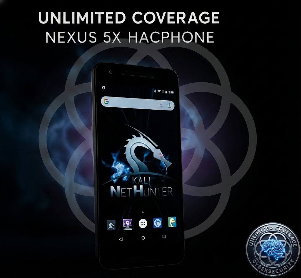 Unlimited Coverage HacPhone™ - Custom Kali Linux NetHunter Nexus 5X Pentesting Phone
