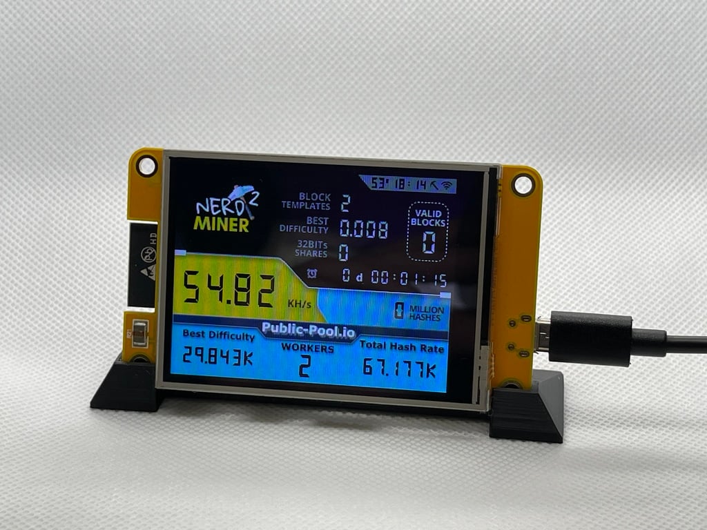 Unlimited Coverage NerdMiner – ESP32-S3 Crypto Miner with NerdMiner Firmware | DIY WiFi Bitcoin Ticker