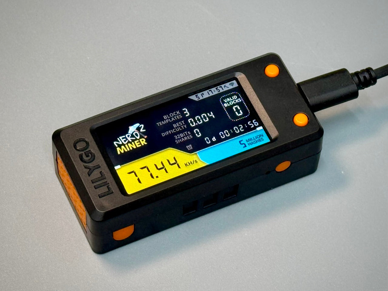 Unlimited Coverage NerdMiner – ESP32-S3 Crypto Miner with NerdMiner Firmware | DIY WiFi Bitcoin Ticker